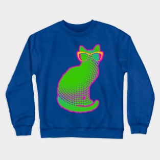 Girly Nerd Cat Crewneck Sweatshirt